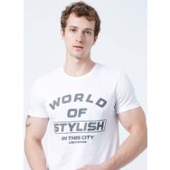 Lee Cooper 222 LCM 242021 Beyaz Erkek T-shirt