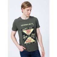Lee Cooper 222 Lcm 242030 Kenway Bisiklet Yaka Slim Fit Baskılı Haki Erkek T-shirt