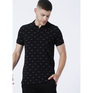 Lee Cooper 222 LCM 242052 Bobby Desenli Siyah Erkek Polo T-shirt