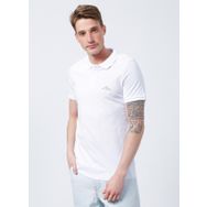 Lee Cooper 222 Lcm 242077 Big Twins Regular Fit Pike Desenli Beyaz Erkek Polo T-shirt