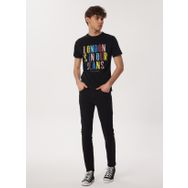 Lee Cooper 232 LCM 242003 FERGUS Bisiklet Yaka Siyah Erkek T-shirt