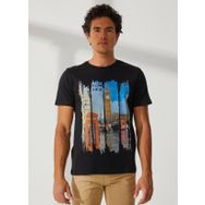 Lee Cooper 232 LCM 242005 LITTLE Bisiklet Yaka Siyah Erkek T-shirt