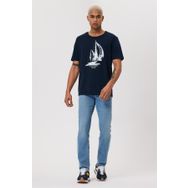 Lee Cooper 232 LCM 242015 GAWAIN Bisiklet Yaka Lacivert Erkek T-shirt