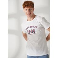 Lee Cooper 232 LCM 242020 SUNNY Bisiklet Yaka Beyaz Erkek T-shirt