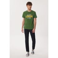 Lee Cooper 232 LCM 242022 COLLAGE Bisiklet Yaka Yeşil Erkek T-shirt