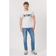 Lee Cooper 232 LCM 242029 DRAWINGLOGO Bisiklet Yaka Beyaz Erkek T-shirt
