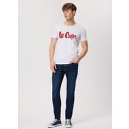 Lee Cooper 232 LCM 242032 LONDONLOGO Bisiklet Yaka Koyu Beyaz Erkek T-shirt