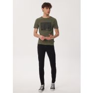 Lee Cooper 232 LCM 242044 PATRICE Bisiklet Yaka Haki Erkek T-shirt