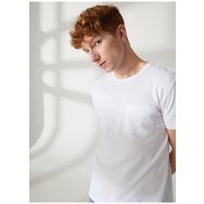 Lee Cooper 232 LCM 242056 TWINGO Bisiklet Yaka Beyaz Erkek T-shirt