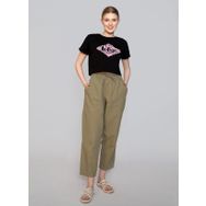 Lee Cooper 242 LCF 221005 Alberta Haki Kadın Dokuma Pantolon