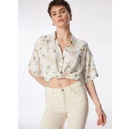 Lee Cooper 242 LCF 241003 Bej Visba Crop Kadın Gömlek