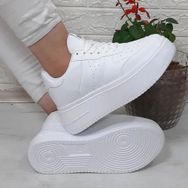 Lee Cooper 31100 Beyaz 5 cm Kalın Tabanlı Bayan Spor Ayakkabı