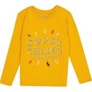 Lee Cooper Brado Erkek Çocuk %100 Pamuk O Yaka Uzun Kol T-Shirt Hardal - Kahverengi - 8