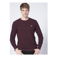 Lee L212149810 Knitwear Crew Neck Düz Şarap Bisiklet Yaka Regular Fit Erkek Kazak