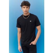 Lee L60UFQ01 Logo Bisiklet Yaka Regular Fit Baskılı Siyah Erkek T-shirt