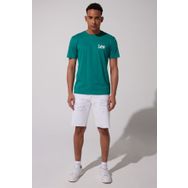 Lee LL04FQA12 Bisiklet Yaka Yeşil Erkek T-shirt