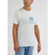Lee LL07FENQ Bisiklet Yaka Ekru Erkek T-Shirt
