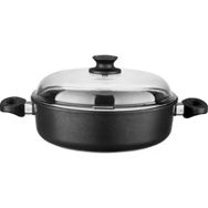 Leggno Döküm 24 cm Pyrex Kapak Sığ Tencere