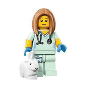 Lego 71018 Veteriner Tavşan Minifigures Series 17 Mini Figür