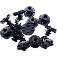 Lego Black Plate Round 2x2 10 Adet Thin With Rotation Stem Parçalar