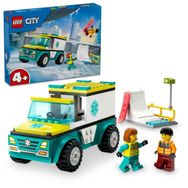 Lego City 60403 Acil Ambulansı ve Snowboardcu Oyuncak Yapım Set