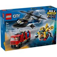 Lego City 60462 874 Parça Helikopter İtfaiye Kamyonu ve Denizaltı Karışımı