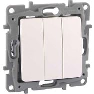 Legrand 767103 Salbei Beyaz Üçlü Anahtar
