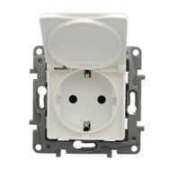 Legrand 767118 Salbei Beyaz Kapaklı Topraklı Priz