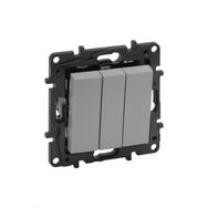 Legrand 768203 3'lü Raventi Alüminyum Anahtar
