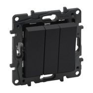Legrand 768303 Raventi Füme Üçlü Anahtar