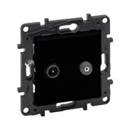 Legrand 768627 Siyah TV-SAT Geçişli Raventi