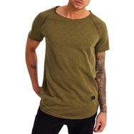 Leif Nelson LN-6280 Haki V Yaka Erkek T-shirt