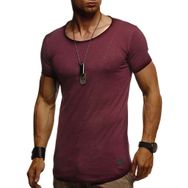 Leif Nelson LN-8209 Şarap Rengi Erkek T-shirt
