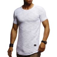 Leif Nelson LN8223 Bisiklet Yaka Dar Kesim Pamuk Gri Erkek T-shirt