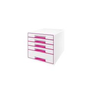 Leitz 5214 Wow Metalik Pembe 5 Çekmeceli Evrak Rafı