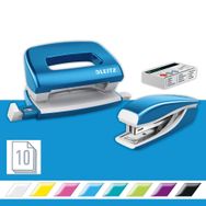Leitz 5561 Wow Metalik Mavi Zımba ve Delgeç Seti
