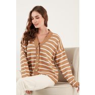 Lela 4615182 Camel Krem Kadın Hırka