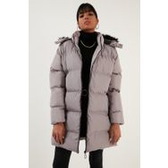 Lela 5761645 Açık Gri Kadın Mont