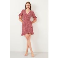 Lela 5863719 Kırmızı Kadın Elbise