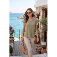 Lela 5865039 Olive Kadın Bluz