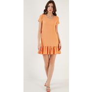 Lela 5865071 Açık Oranj Kadın Elbise