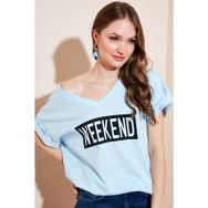 Lela 6010022 Mavi Kadın Tshirt