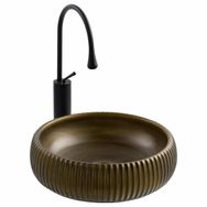 Lena E-4161C Haki Yeşil Tezgah Üstü Porselen Lavabo
