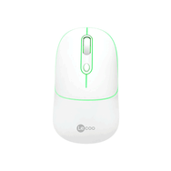 Lenovo Lecoo WS210 Beyaz RGB Bluetooth ve Kablosuz Şarj Edilebilir Optik Mouse