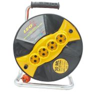 Leo 3x1.5 mm 50 mt Seyyar Makaralı Uzatma Kablosu