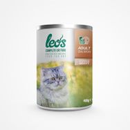 Leo's Somon Parça Etli Soslu 24x400 gr Yetişkin Konserve Kedi Maması