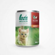 Leo's Tavuk Parça Etli Soslu 24x400 gr Yavru Konserve Kedi Maması