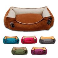 Lepus Soft Plus Mikrofiber Süet Kumaş Small Kahverengi 46x58x22 cm Kedi Ve Köpek Yatağı