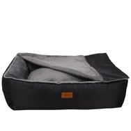 Lepus Winter Bed Siyah Large Battaniyeli Kedi ve Köpek Yatağı