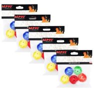 Lepus Yuvarlak Desen 5'li Paket 5 Adet Zilli Kedi Topu